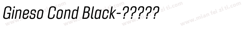 Gineso Cond Black字体转换